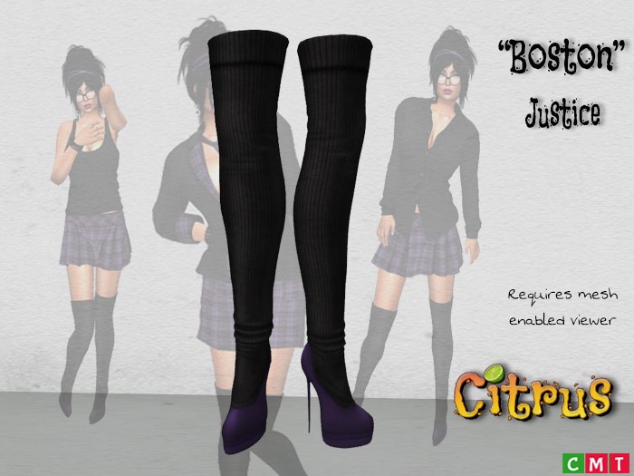 *Citrus* Boston Heels & Socks  - Justice