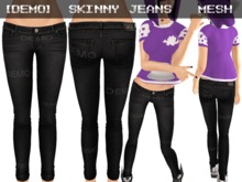 DEMO Skinny Jeans Light Black - Mesh