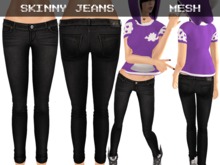 Skinny Jeans Light Black - Mesh