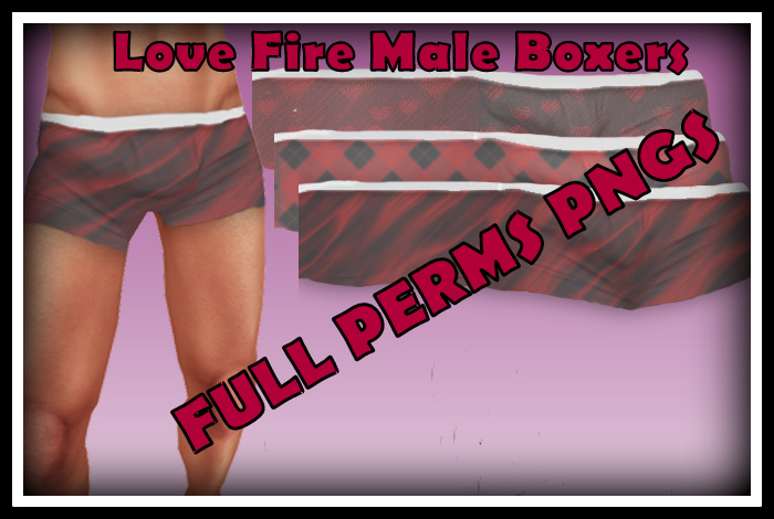 DAR DESIGNS * Male Love Fire Boxers * PACK 2