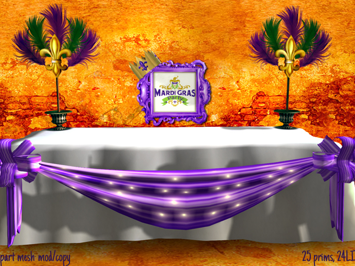 Mardi Gras Party Table  MOD/COPY