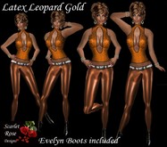 S.R.D. LATEX GOLD LEOPARD TOP - PANTS & EVELYN BOOTS