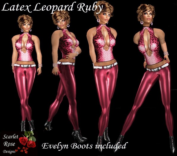 S.R.D. LATEX RUBY LEOPARD TOP - PANTS & EVELYN BOOTS