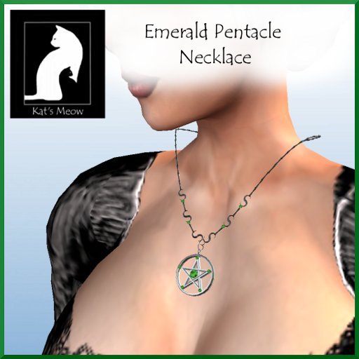 KM Pentacle Necklace Emerald