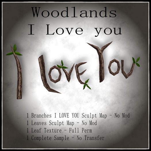 Woodlands I Love you  - BOXED