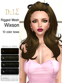 =DeLa*= Mesh Hair "Wixson" Blacks and White