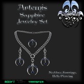 [FPI] Artemis Set Sapphire - Necklace, Earrings, Belly Piercing - Jewelry Set