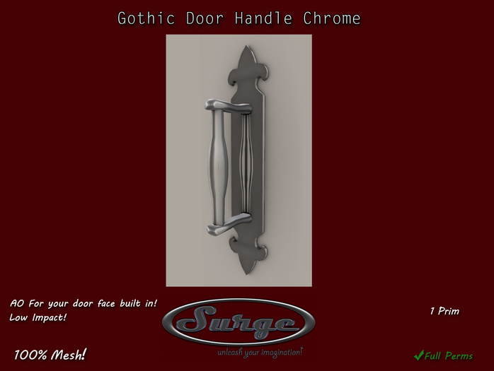 (Surge) Decorative Gothic Door Handle Pack
