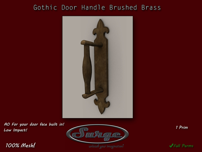 (Surge) Decorative Gothic Door Handle Pack