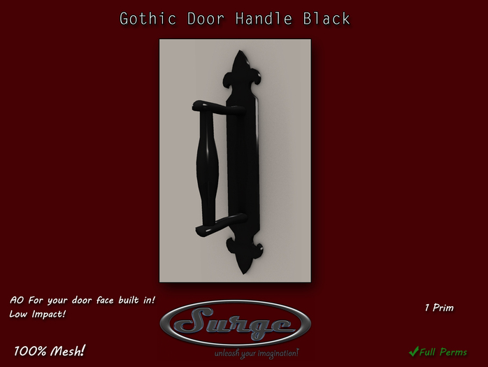 (Surge) Decorative Gothic Door Handle Pack