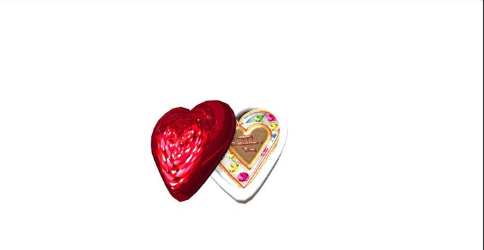 Valentine chocolates candy  box heart