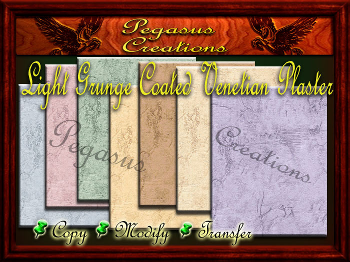 Light Grunge Coated Venetian Plaster 7 textures FP