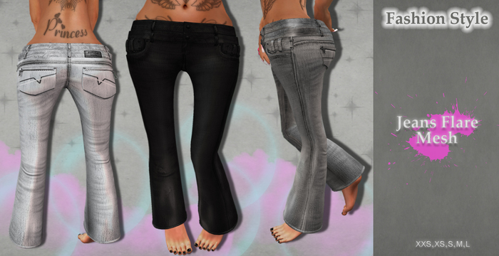 *Fashion Style* Jeans Flare DEMO Mesh