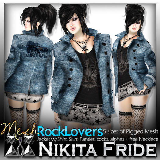 50% OFF [NikitaFride] Rigged Mesh Rock Lovers Outfit