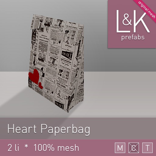 L&K - Heart paperbag
