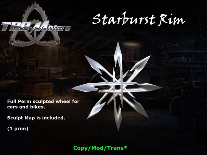 TBB Starburst Rim - Custom Motorcycle Parts