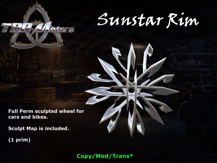 TBB Sunstar Rim - Custom Motorcycle Parts