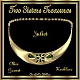 TST - JULIET OLIVE GARNET NECKLACE YG