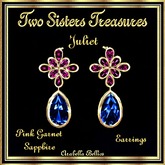 TST - JULIET PINK GARNET SAPPHIRE EARRINGS YG