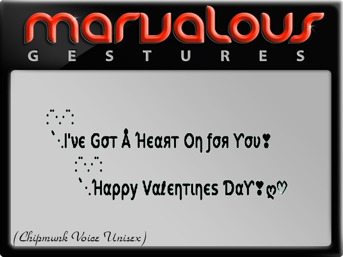 HEART ON FOR YOU! HAPPY VALENTINES DAY! GESTURE