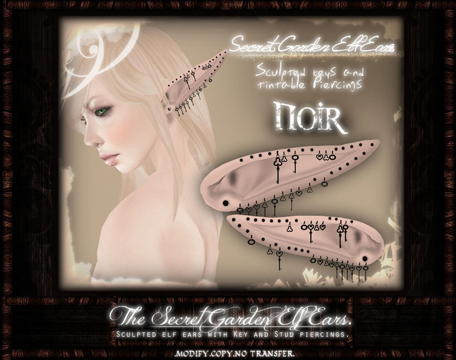 :[P]:-Secret Garden Ears- Noir