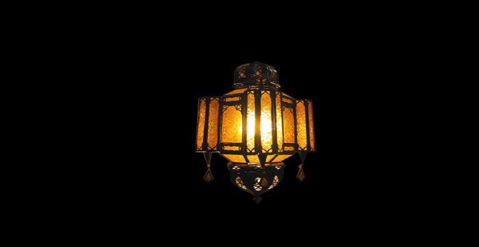 Amber fiesta moroccan lamp full perms texture