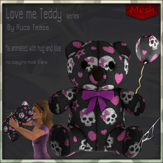 Mesh Love me bear with Balloon
