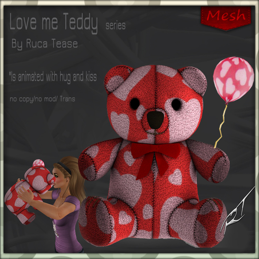 Mesh Love me bear with Balloon