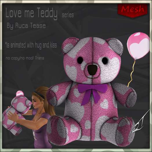 Mesh Love me bear with Balloon