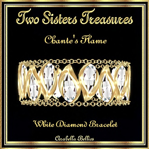 TST - CHANTE'S FLAME WHITE DIAMOND BRACELET YG