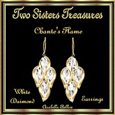 TST - CHANTE'S FLAME WHITE DIAMOND EARRINGS YG