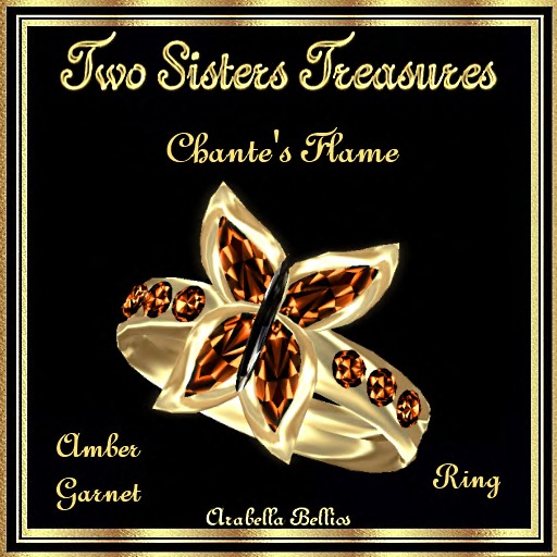 TST - CHANTE'S FLAME AMBER GARNET RING YG