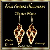 TST - CHANTE'S FLAME AMBER GARNET EARRINGS YG