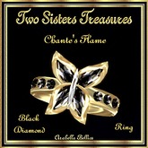 TST - CHANTE'S FLAME BLACK DIAMOND RING YG