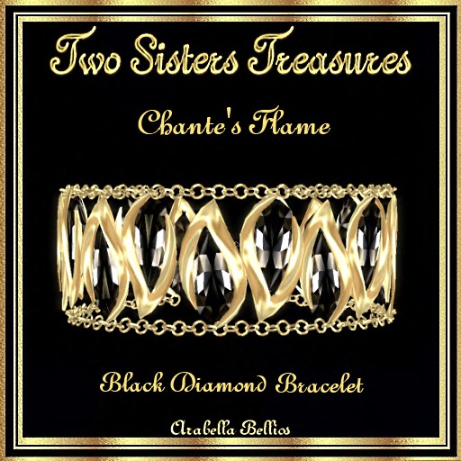 TST - CHANTE'S FLAME BLACK DIAMOND BRACELET YG
