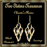 TST - CHANTE'S FLAME BLACK DIAMOND EARRINGS YG