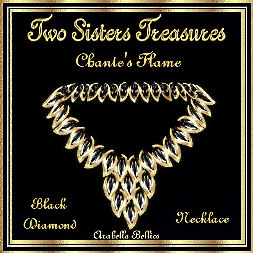 TST - CHANTE'S FLAME BLACK DIAMOND NECKLACE YG