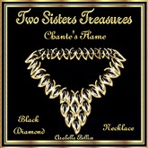 TST - CHANTE'S FLAME BLACK DIAMOND NECKLACE YG