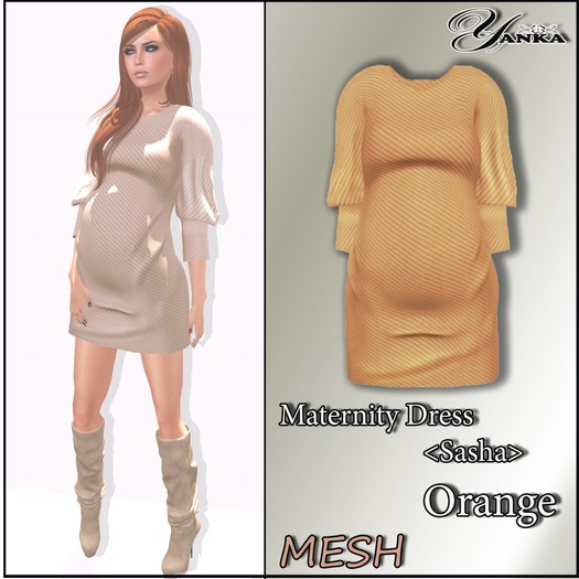 Maternity Dress <Sasha>  Orange