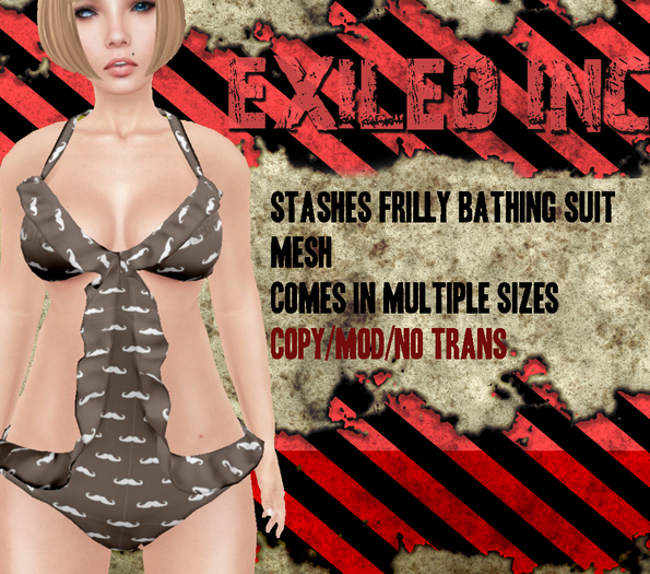 [Exiled Inc.] Stashes Frilly Bathing Suit [MESH]
