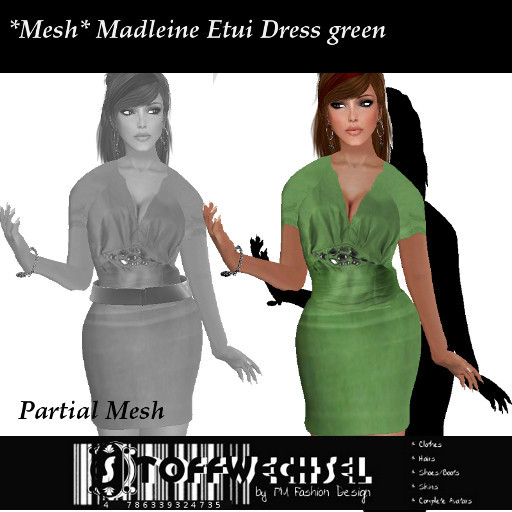 [Stoffwechsel] *Mesh* Madleine Etui Dress green