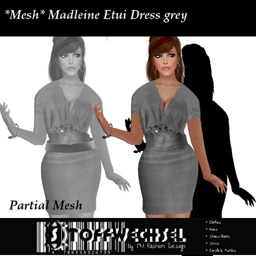 [Stoffwechsel] *Mesh* Madleine Etui Dress grey