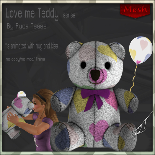 Mesh Love me bear with Balloon