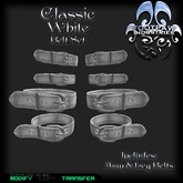[FPI] Classic Belts White - Upper Arm & Upper Leg Belt Strap Accessory
