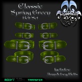 [FPI] Classic Belts Spring Green - Upper Arm & Upper Leg Belt Strap Accessory