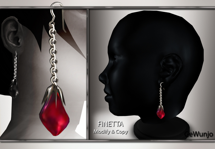 GeWunjo : FINETTA ruby earrings