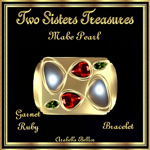 TST - MABE PEARL GARNET RUBY BRACELET YG