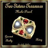 TST - MABE PEARL GARNET RUBY RING YG