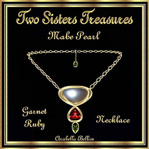 TST - MABE PEARL GARNET RUBY NECKLACE YG