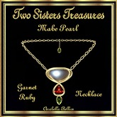 TST - MABE PEARL GARNET RUBY NECKLACE YG